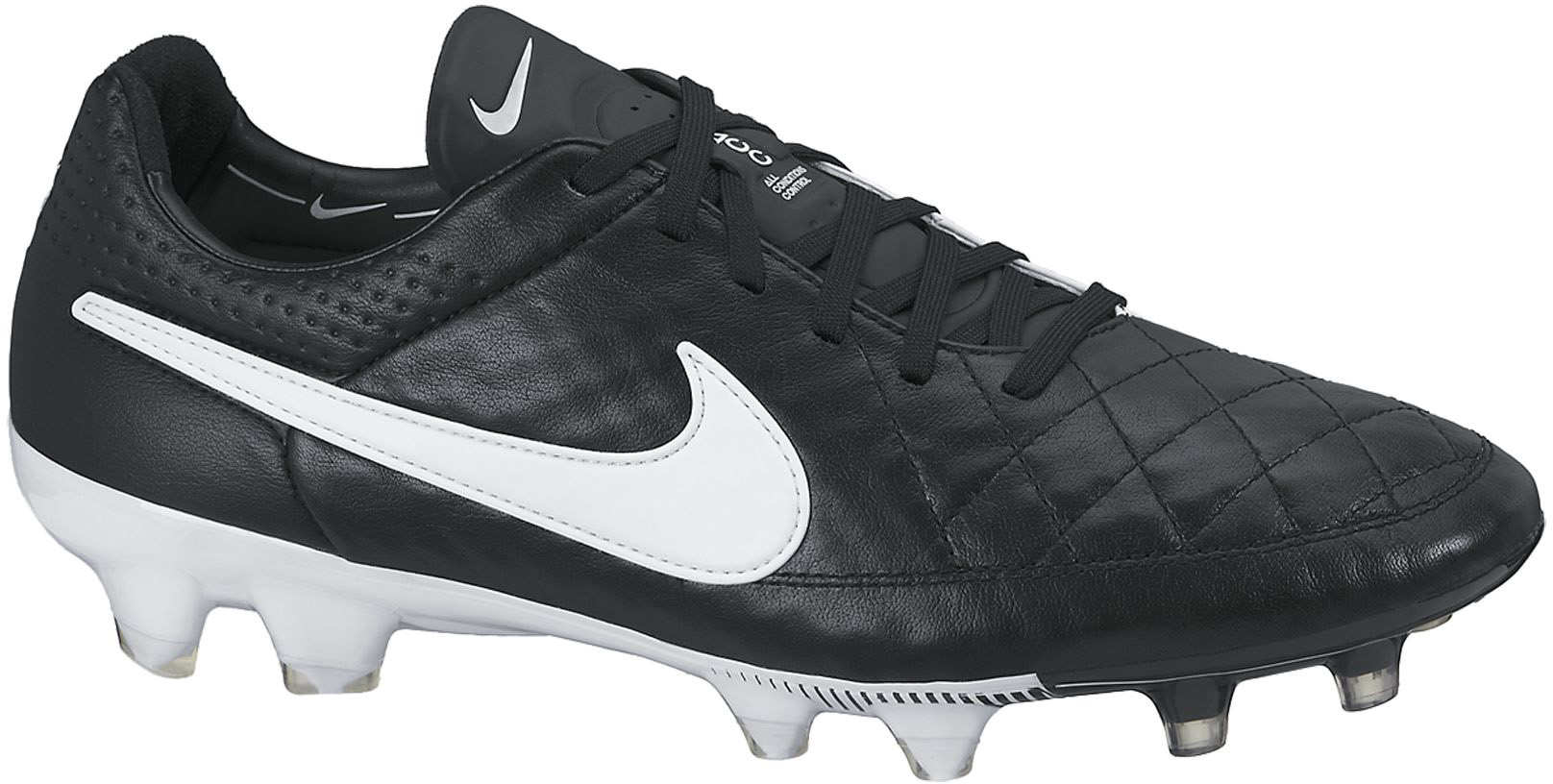 Nike tiempo top black and white